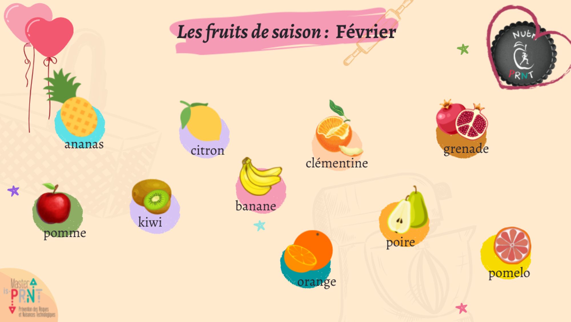 [Projet tuteuré Nutri-PRNT] Fruits et légumes du mois de février